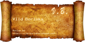 Vild Boriska névjegykártya